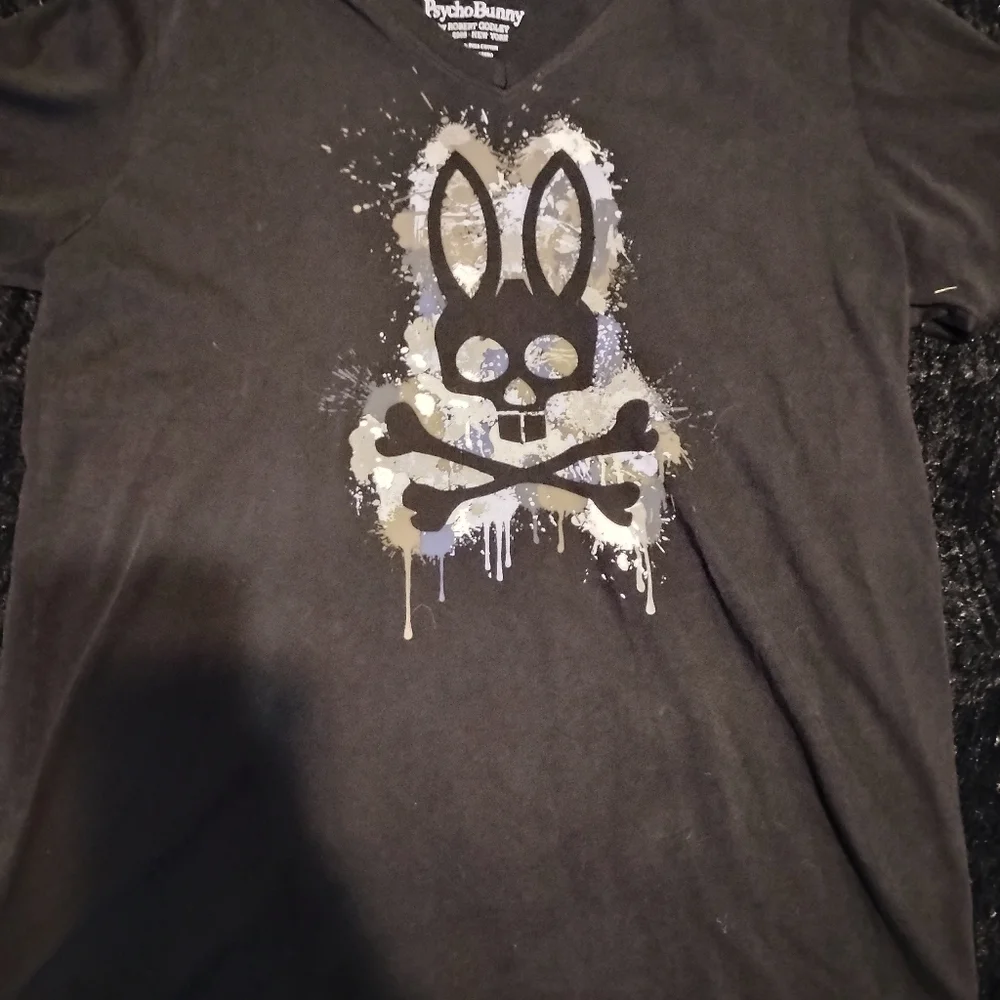 Psycho Bunny Black Skull and Crossbones Graphic Tee - Picture 6 of 6